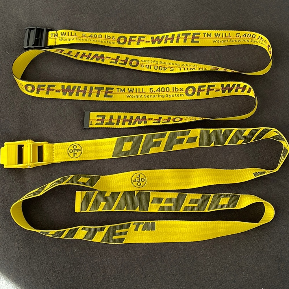 2 OFF-WHITE INDUSTRIAL BELTS
